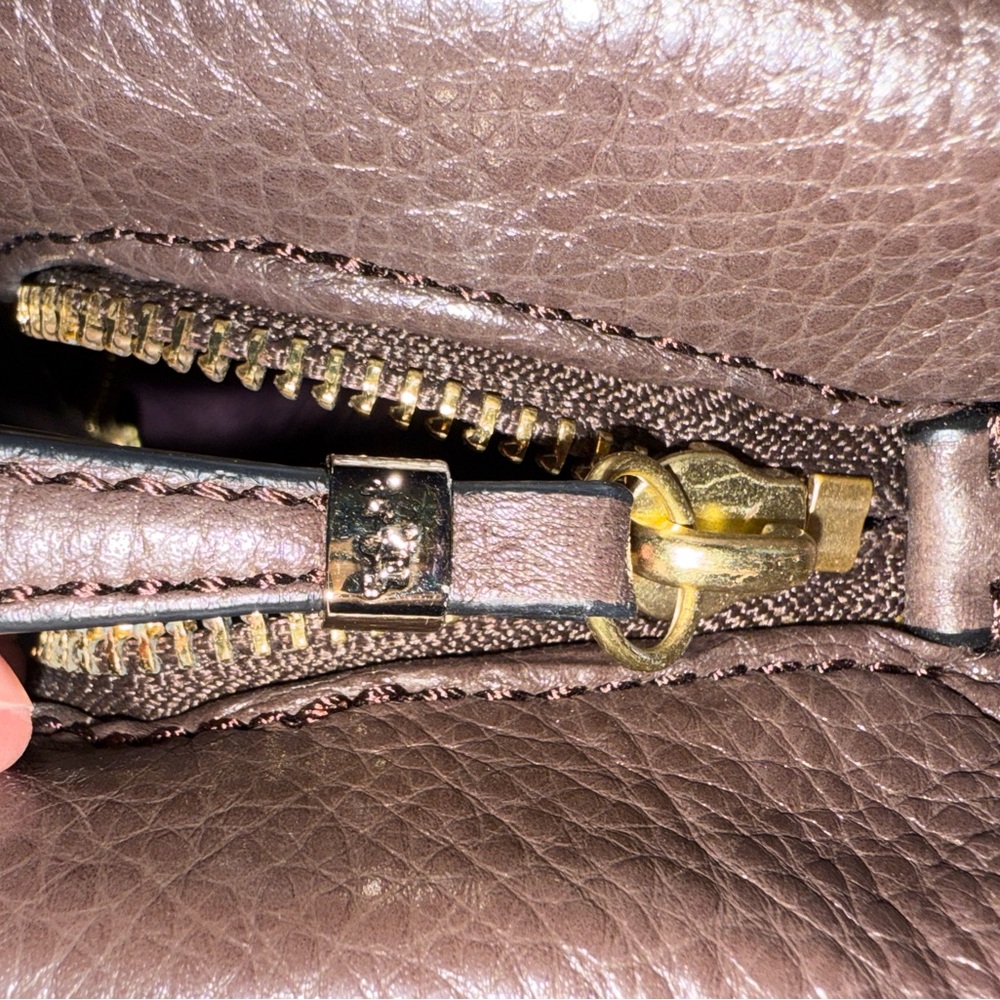 Coach Madison Madeline Dark Brown Leather Shoulder Bag - Picture 9 of 12